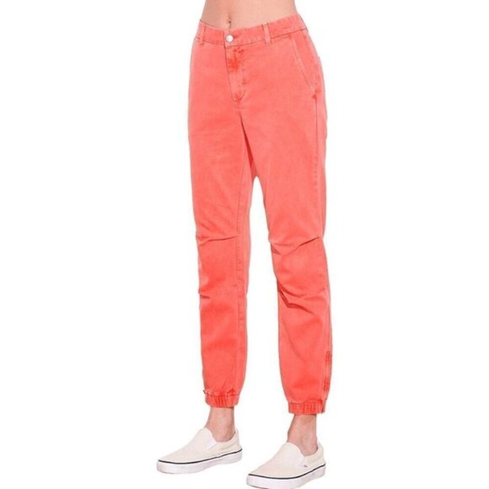 Sundry Coral Track Jogger Pants